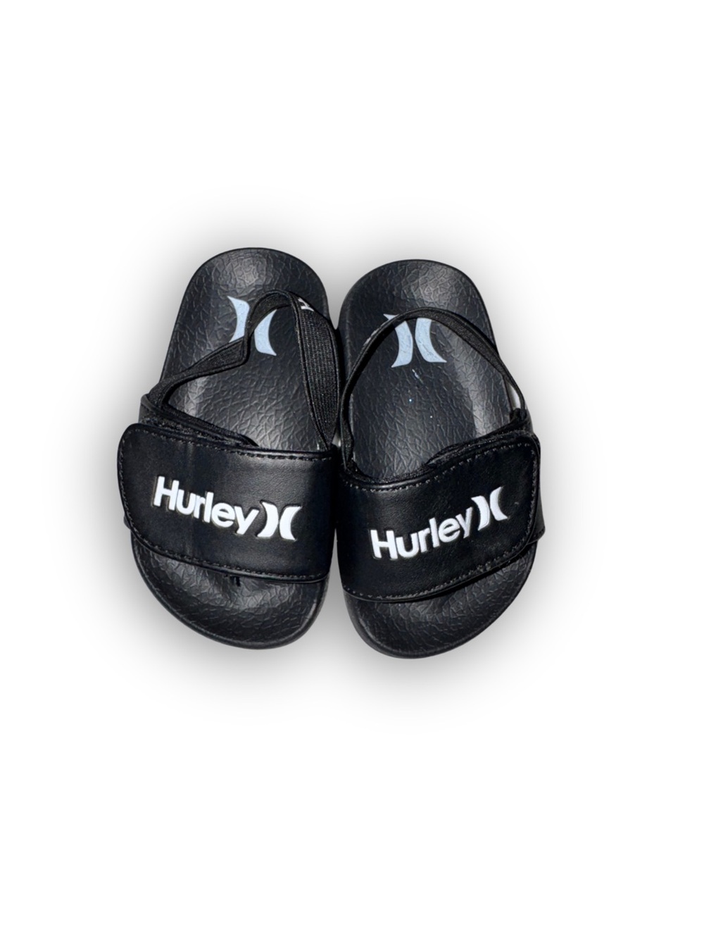 Hurley Black Kids Slide Sandals with White Logo